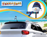 Tenna Tops Snowman Winter Hat & Scarf Car Antenna Topper (Dark Blue) - Thick Antenna Fit