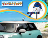 Tenna Tops Snowman Winter Hat & Scarf Car Antenna Topper (Dark Blue) - Thick Antenna Fit