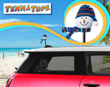 Tenna Tops Snowman Winter Hat & Scarf Car Antenna Topper (Dark Blue) - Thick Antenna Fit