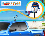 Tenna Tops Snowman Winter Hat & Scarf Car Antenna Topper (Dark Blue) - Thick Antenna Fit