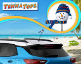 Tenna Tops Snowman Winter Hat & Scarf Car Antenna Topper (Dark Blue) - Thin Antenna Fit