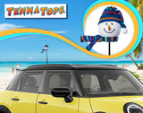 Tenna Tops Snowman Winter Hat & Scarf Car Antenna Topper (Dark Blue) - Thin Antenna Fit