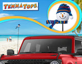 Tenna Tops Snowman Winter Hat & Scarf Car Antenna Topper (Dark Blue) - Thin Antenna Fit