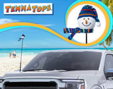 Tenna Tops Snowman Winter Hat & Scarf Car Antenna Topper (Dark Blue) - Thin Antenna Fit