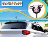 Tenna Tops Cute Cow Car Antenna Topper - Thick Fat Antenna Fit