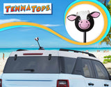 Tenna Tops Cute Cow Car Antenna Topper - Thick Fat Antenna Fit