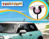 Tenna Tops Cute Cow Car Antenna Topper - Thick Fat Antenna Fit