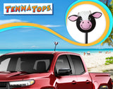 Tenna Tops Cute Cow Car Antenna Topper - Thick Fat Antenna Fit
