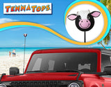 Tenna Tops Cute Cow Car Antenna Topper - Thin Antenna Fit