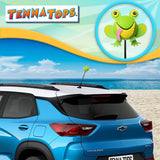 Tenna Tops Cute Frog Car Antenna Topper (Green) - Thin Antenna Fit
