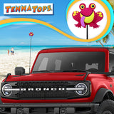 Tenna Tops Froggy Frog Car Antenna Topper (Red)