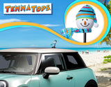 Tenna Tops Snowman Winter Hat & Scarf Car Antenna Topper (Baby Blue) - Thick Antenna Fit (Copy)