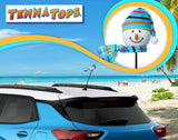 Tenna Tops Snowman Winter Hat & Scarf Car Antenna Topper (Baby Blue) - Thin Antenna Fit