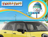 Tenna Tops Snowman Winter Hat & Scarf Car Antenna Topper (Baby Blue) - Thin Antenna Fit