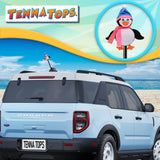 Tenna Tops Penguin Car Antenna Topper (Pink/Blue) - Thick Antenna Fit