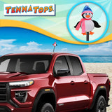 Tenna Tops Penguin Car Antenna Topper (Pink/Blue) - Thick Antenna Fit