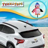 Tenna Tops Penguin Car Antenna Topper (Pink/Blue) - Thin Antenna Fit