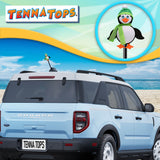 Tenna Tops Cute Penguin Car Antenna Topper (Green) - Thick Antenna Fit