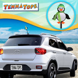 Tenna Tops Cute Penguin Car Antenna Topper (Green) - Thick Antenna Fit