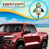 Tenna Tops Cute Penguin Car Antenna Topper (Green) - Thick Antenna Fit