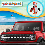 Tenna Tops Cute Penguin Car Antenna Topper (Red) - Thin Antenna Fit