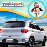 Tenna Tops Cute Penguin Car Antenna Topper (Red) - Thick Antenna Fit