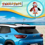 Tenna Tops Cute Penguin Car Antenna Topper (Red) - Thin Antenna Fit
