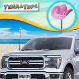 Tenna Tops Pink Cowgirl Hat Car Antenna Topper - Thin Antenna Fit