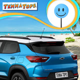 ..Tenna Tops Happy Smiley Face Car Antenna Ball (Blue) - Thin Antenna Fit