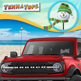 Tenna Tops Snowman Green Winter Hat & Scarf Car Antenna Topper - Thin Antenna Fit