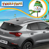 Tenna Tops Snowman Green Winter Hat & Scarf Car Antenna Topper - Thin Antenna Fit