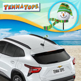 Tenna Tops Snowman Green Winter Hat & Scarf Car Antenna Topper - Thin Antenna Fit