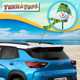 Tenna Tops Snowman Green Winter Hat & Scarf Car Antenna Topper - Thin Antenna Fit