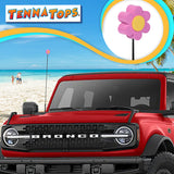 Tenna Tops Pink Daisy (Yellow Center) Car Antenna Topper - Thin Antenna Fit