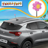 Tenna Tops Pink Daisy (Yellow Center) Car Antenna Topper - Thin Antenna Fit