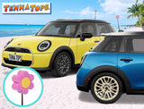 Tenna Tops Pink Daisy (Yellow Center) Car Antenna Topper - Thin Antenna Fit