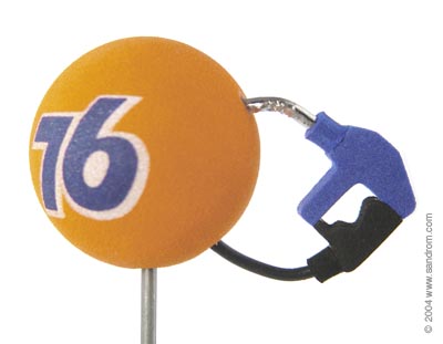 *Rare* Vintage 76 Gas Station w/ Pump Handle Antenna Topper / Dashboard Buddy