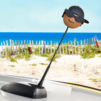 Coolballs Cool Dude Black Sideways Cap Car Antenna Topper