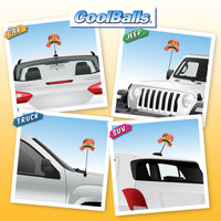 Coolballs "Cool Ese" Cool Dude Antenna Topper / Mirror Dangler / Dashboard Buddy (Red Bandana)