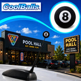 Coolballs Cool 8 Ball Pool Billiards Antenna Topper - Thin Antenna Fit
