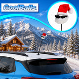 Coolballs Cool Santa Car Antenna Topper - Thin Antenna Fit