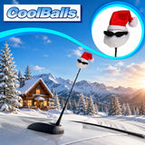 Coolballs Cool Santa Car Antenna Topper - Thin Antenna Fit