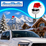 Coolballs Cool Santa Car Antenna Topper - Thin Antenna Fit