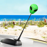 Coolballs Green Alien Car Antenna Topper - Thin Antenna Fit