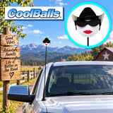 Coolballs Cowgirl Red Lips Car Antenna Topper - Thin Antenna Fit
