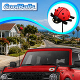 Cooltoppers Red Ladybug Antenna Topper - Thin Antenna Fit