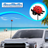 Cooltoppers Red Ladybug Antenna Topper - Thin Antenna Fit