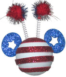 Disney USA Stars & Stripes Glitter Springs Fireworks Car Antenna Topper / Dashboard Buddy (Disneyland)