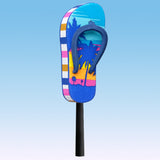 Tenna Tops Flip Flop Sandal Car Antenna Topper (Hawaiian Blue) - Thick Antenna Fit