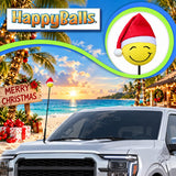HappyBalls Winter Happy Santa Cutie Car Antenna Topper - Thin Antenna Fit